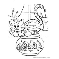 Раскраска: кот (Животные) #1859 - Бесплатные раскраски для печати