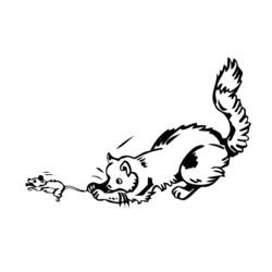 Раскраска: кот (Животные) #1862 - Бесплатные раскраски для печати