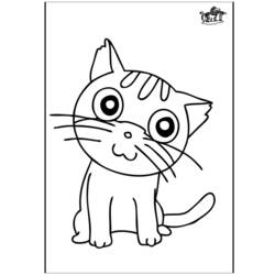Раскраска: кот (Животные) #1864 - Бесплатные раскраски для печати