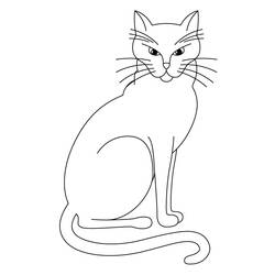 Раскраска: кот (Животные) #1876 - Бесплатные раскраски для печати