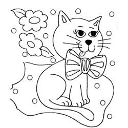 Раскраска: кот (Животные) #1891 - Бесплатные раскраски для печати