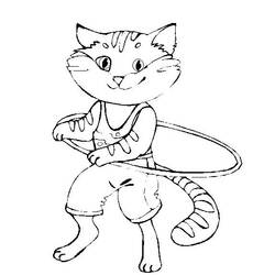 Раскраска: кот (Животные) #1934 - Бесплатные раскраски для печати