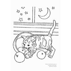 Раскраска: кот (Животные) #1946 - Бесплатные раскраски для печати