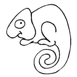Раскраска: хамелеон (Животные) #1411 - Раскраски для печати
