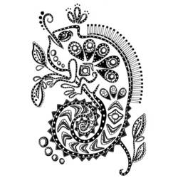 Раскраска: хамелеон (Животные) #1415 - Раскраски для печати