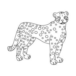 Раскраска: гепард (Животные) #7910 - Раскраски для печати