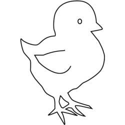 Раскраска: цыпленок (Животные) #15397 - Бесплатные раскраски для печати