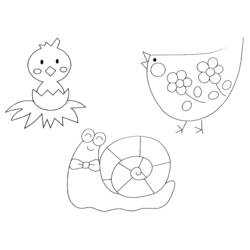 Раскраска: цыпленок (Животные) #15480 - Бесплатные раскраски для печати
