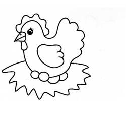 Раскраска: курица (Животные) #17241 - Раскраски для печати