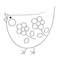 Раскраска: курица (Животные) #17260 - Бесплатные раскраски для печати