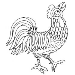 Раскраска: курица (Животные) #17268 - Бесплатные раскраски для печати
