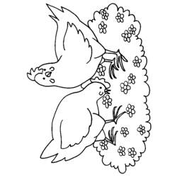 Раскраска: курица (Животные) #17272 - Бесплатные раскраски для печати
