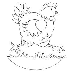 Раскраска: курица (Животные) #17301 - Бесплатные раскраски для печати