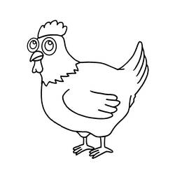 Раскраска: курица (Животные) #17305 - Раскраски для печати