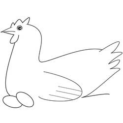 Раскраска: курица (Животные) #17318 - Бесплатные раскраски для печати