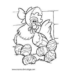 Раскраска: курица (Животные) #17345 - Бесплатные раскраски для печати