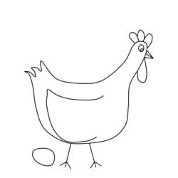Раскраска: курица (Животные) #17359 - Раскраски для печати