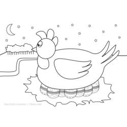 Раскраска: курица (Животные) #17408 - Бесплатные раскраски для печати