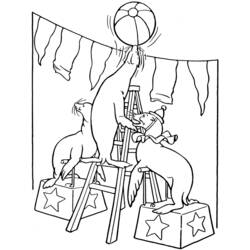 Раскраска: Цирковые животные (Животные) #20823 - Бесплатные раскраски для печати