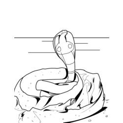 Раскраска: кобра (Животные) #3230 - Раскраски для печати