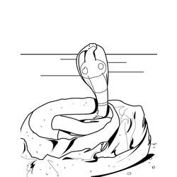 Раскраска: кобра (Животные) #3290 - Раскраски для печати