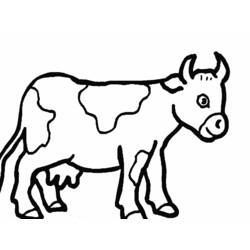 Раскраска: корова (Животные) #13187 - Раскраски для печати