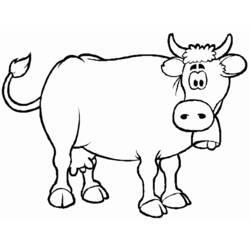 Раскраска: корова (Животные) #13188 - Бесплатные раскраски для печати