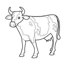 Раскраска: корова (Животные) #13197 - Раскраски для печати