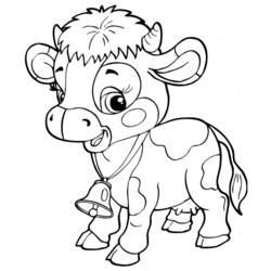 Раскраска: корова (Животные) #13199 - Раскраски для печати