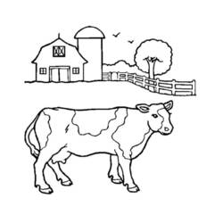 Раскраска: корова (Животные) #13202 - Бесплатные раскраски для печати
