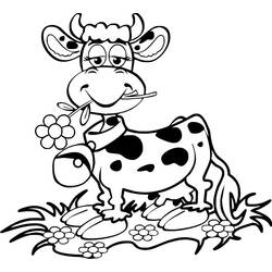 Раскраска: корова (Животные) #13203 - Раскраски для печати