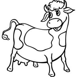 Раскраска: корова (Животные) #13205 - Раскраски для печати