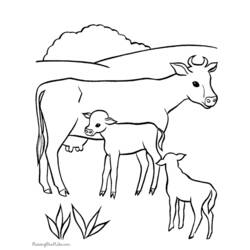 Раскраска: корова (Животные) #13207 - Раскраски для печати