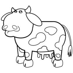 Раскраска: корова (Животные) #13212 - Бесплатные раскраски для печати