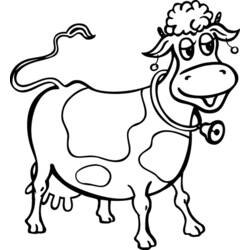 Раскраска: корова (Животные) #13214 - Бесплатные раскраски для печати