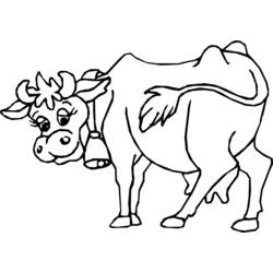Раскраска: корова (Животные) #13215 - Раскраски для печати