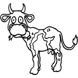 Раскраска: корова (Животные) #13216 - Бесплатные раскраски для печати