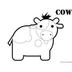 Раскраска: корова (Животные) #13218 - Раскраски для печати