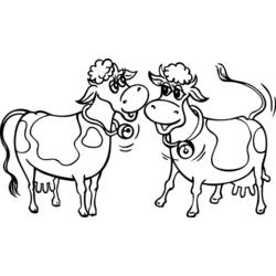 Раскраска: корова (Животные) #13222 - Раскраски для печати