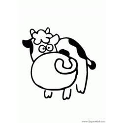 Раскраска: корова (Животные) #13224 - Бесплатные раскраски для печати