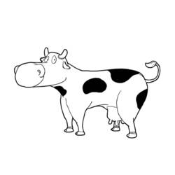 Раскраска: корова (Животные) #13226 - Бесплатные раскраски для печати