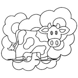 Раскраска: корова (Животные) #13238 - Бесплатные раскраски для печати