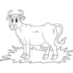 Раскраска: корова (Животные) #13239 - Раскраски для печати