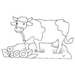 Раскраска: корова (Животные) #13252 - Бесплатные раскраски для печати