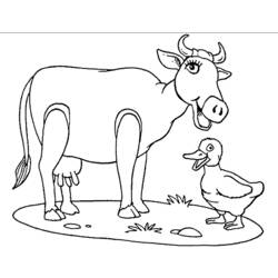 Раскраска: корова (Животные) #13258 - Бесплатные раскраски для печати