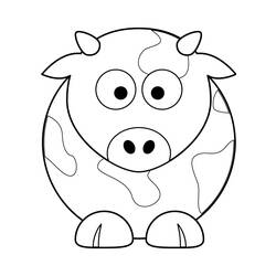 Раскраска: корова (Животные) #13273 - Бесплатные раскраски для печати