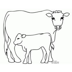 Раскраска: корова (Животные) #13282 - Раскраски для печати