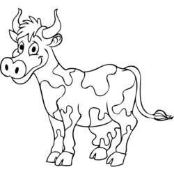 Раскраска: корова (Животные) #13286 - Бесплатные раскраски для печати