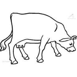 Раскраска: корова (Животные) #13291 - Бесплатные раскраски для печати