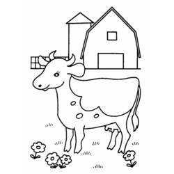 Раскраска: корова (Животные) #13311 - Бесплатные раскраски для печати